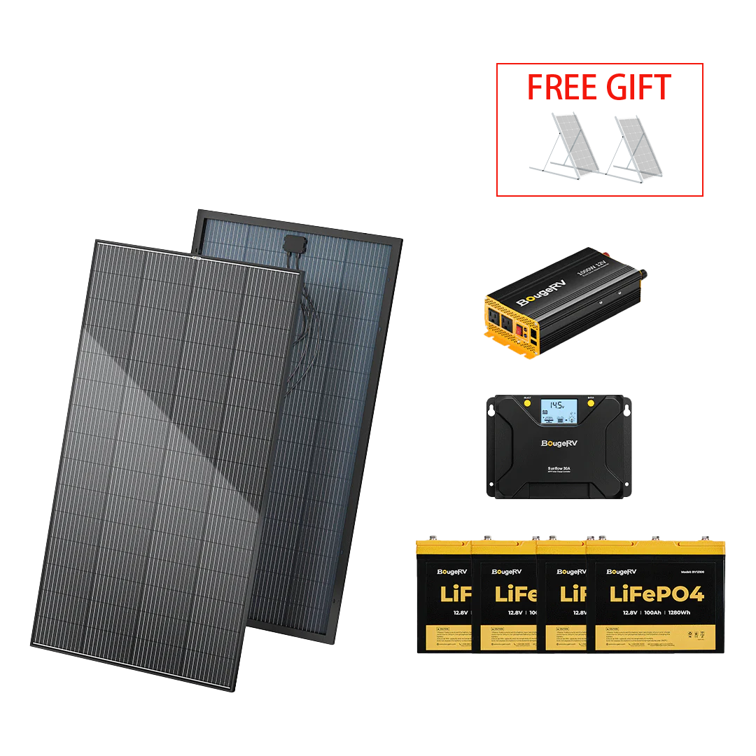 BougeRV 12V 800W High Watt Rigid Solar System Kit