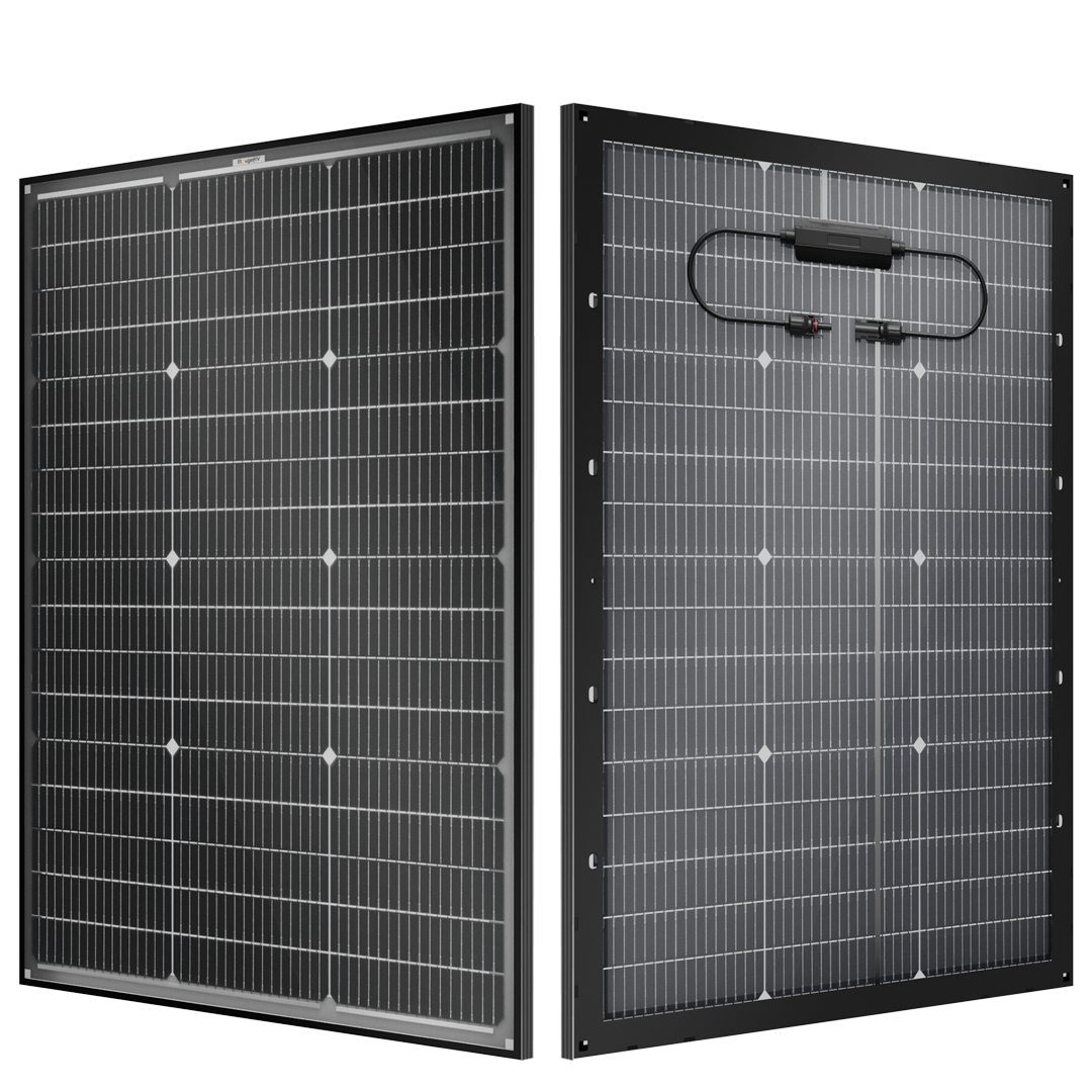 BougeRV 16BB N-Type 12V/24V 100 Watt Bifacial Solar Panel