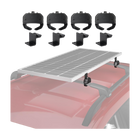 BougeRV Solar Panel Crab Mounting Kit for Cars with Cross Bars