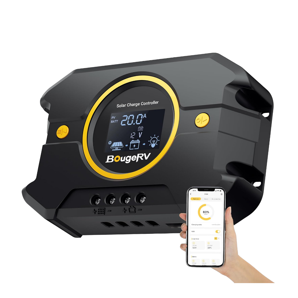 12V/24V Li 20A PWM Solar Charge Controller (Built-in Bluetooth)