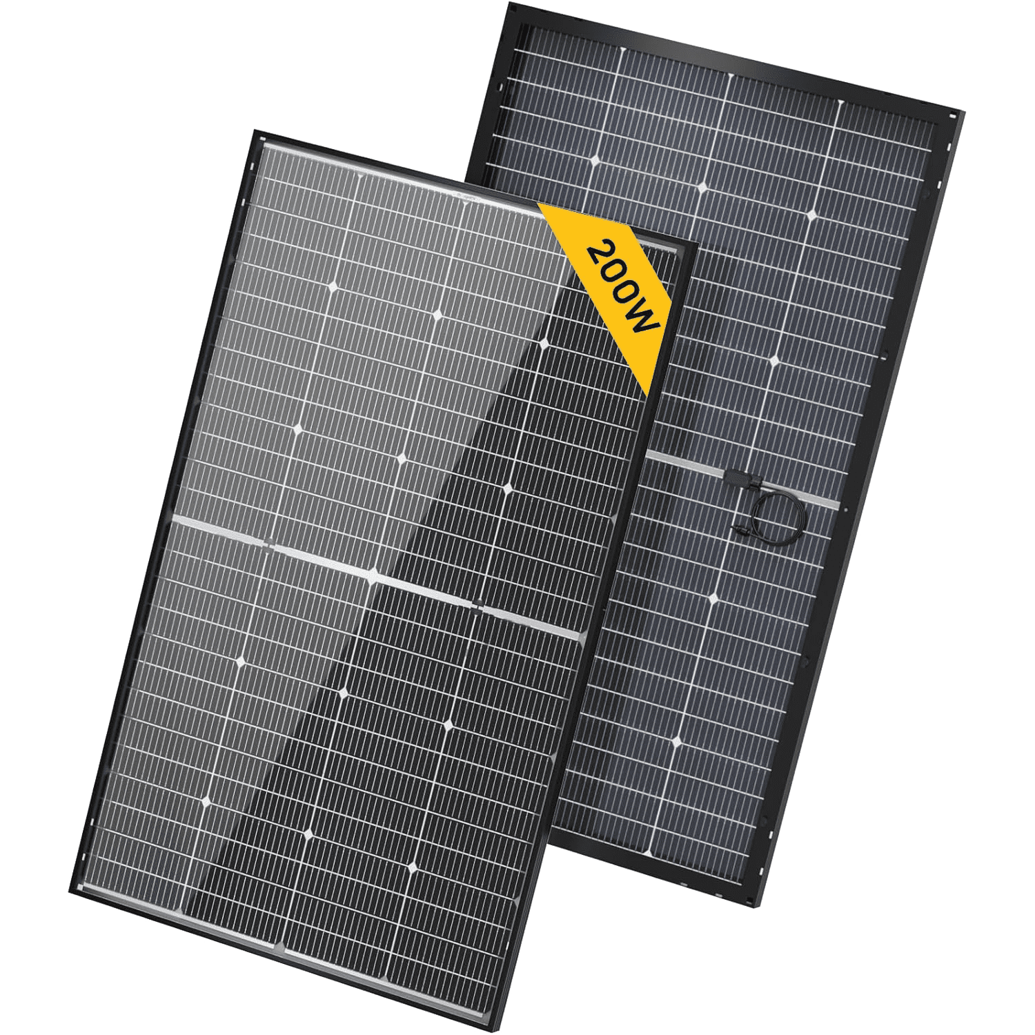 BougeRV N-Type 12V/24V 200 Watt Bifacial 16BB Solar Panel