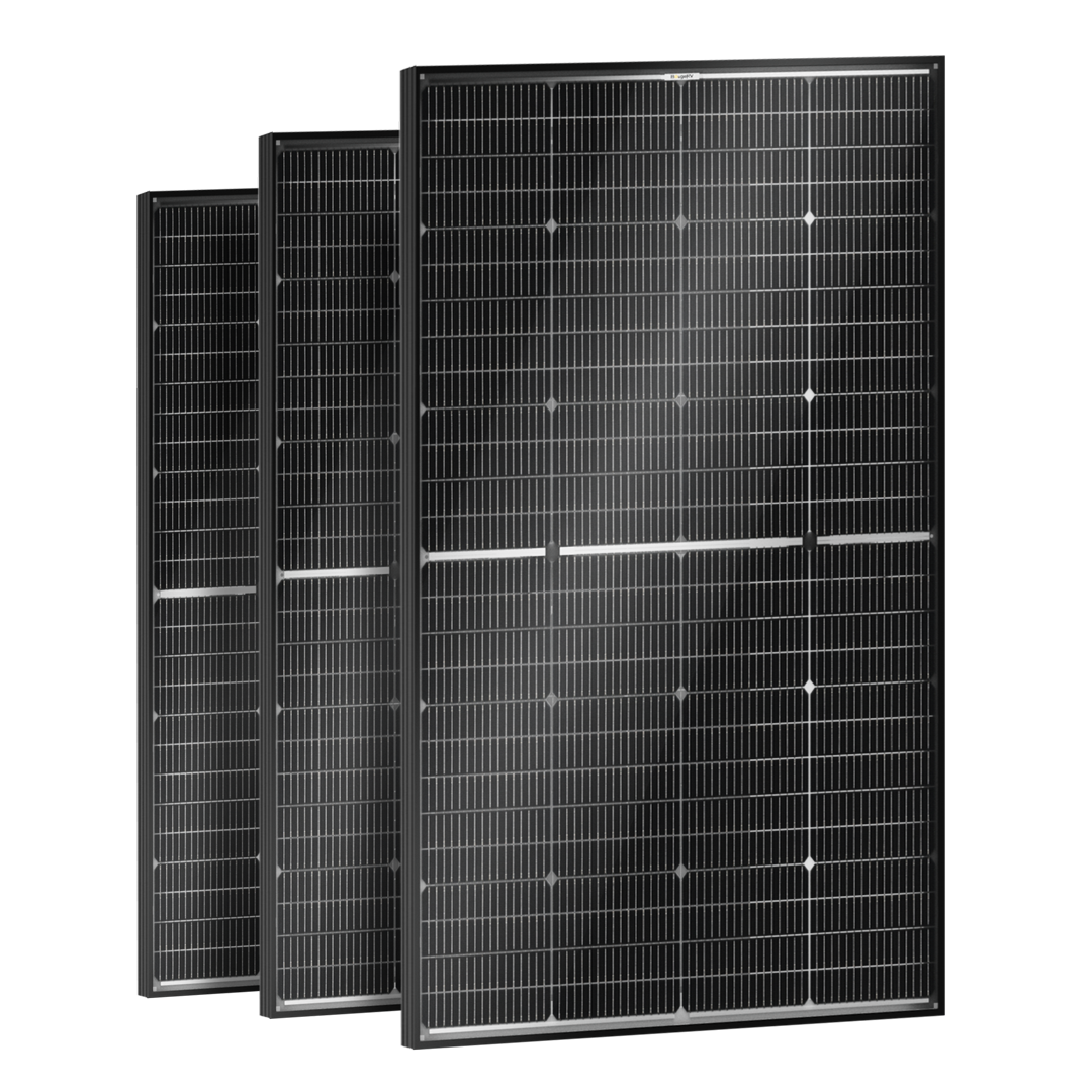 BougeRV N-Type 12V/24V 200 Watt Bifacial 16BB Solar Panel