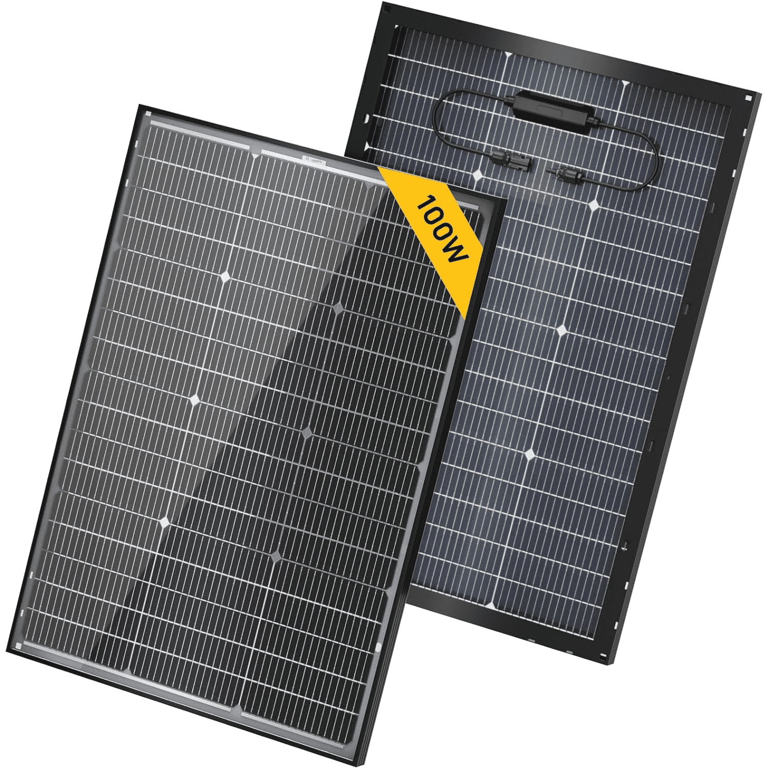 BougeRV 16BB N-Type 12V/24V 100 Watt Bifacial Solar Panel