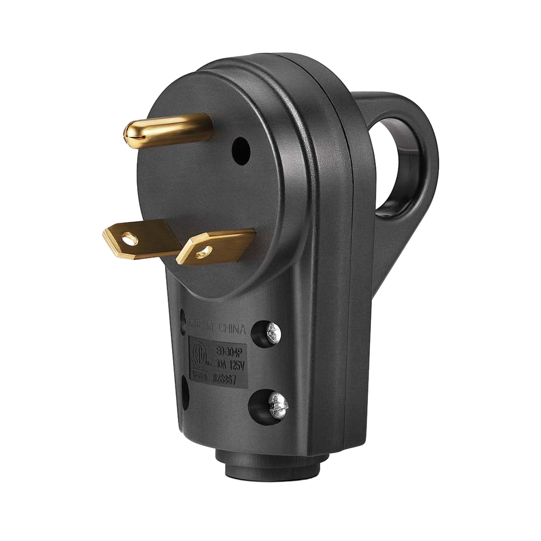 BougeRV 30 AMP RV Plug Electrical Plug Adapter with Handle (Male Plug)