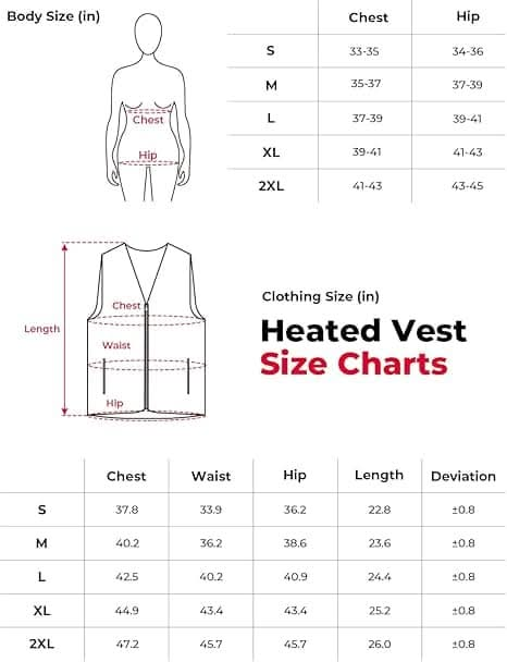 KEMIMOTO Women Heated Vest, Battery Pack Not Included