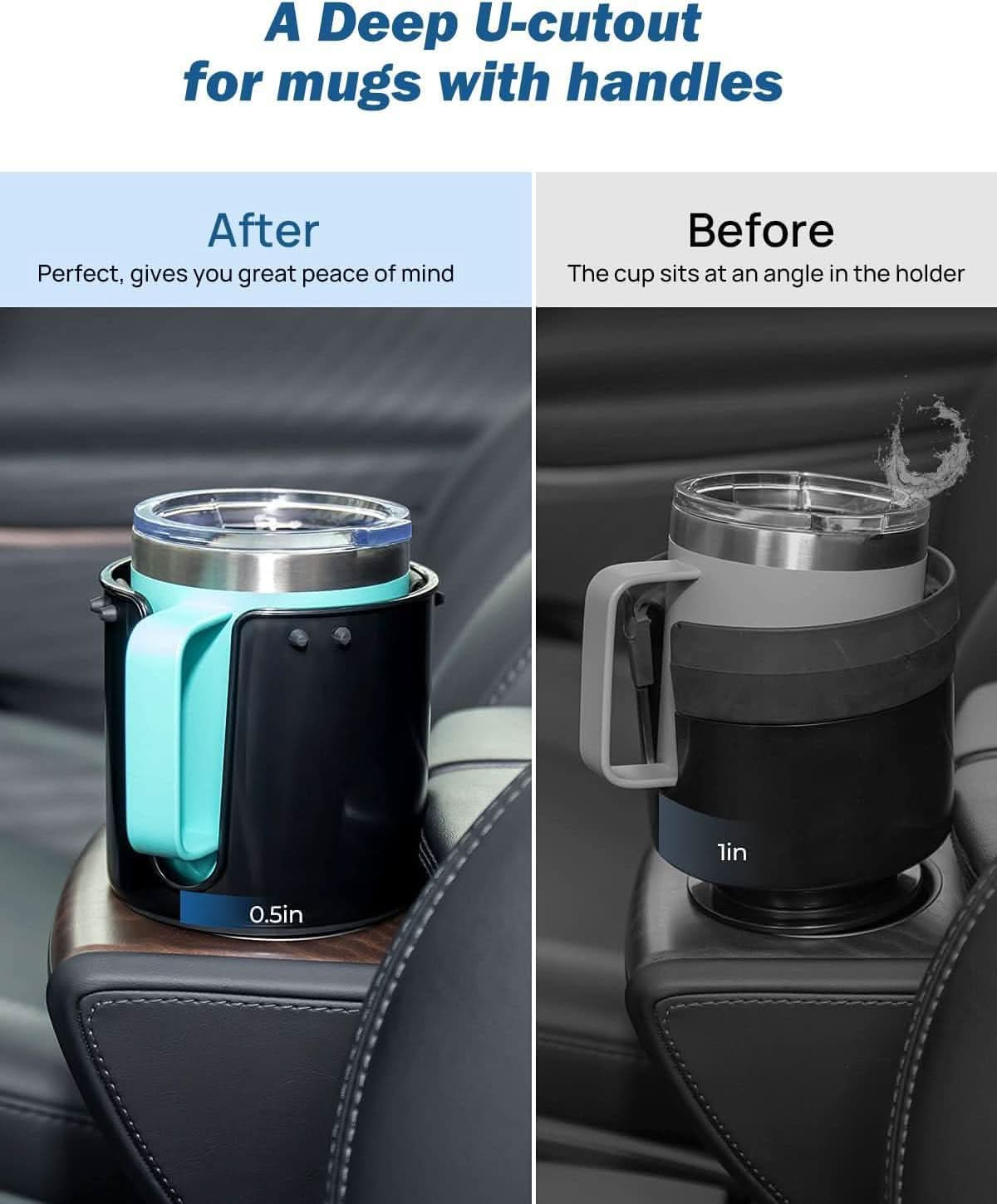 JOYTUTUS Large Stable Cup Holder Expander for YETI, Hydro Flask