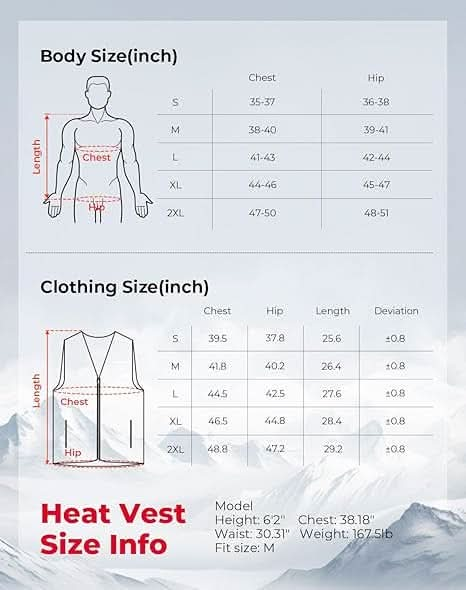 KEMIMOTO Heated Vest for Men with Battery Pack Included