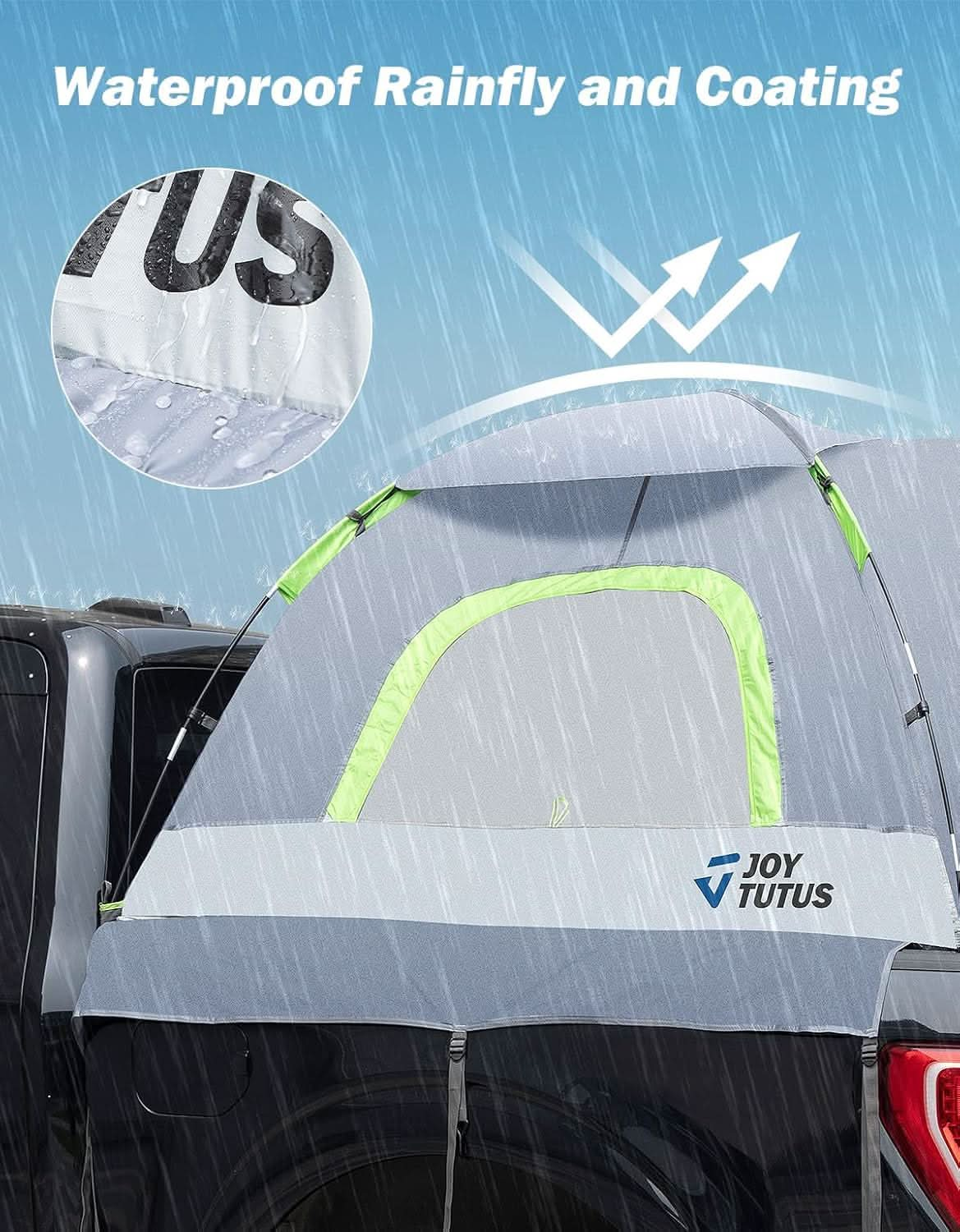 JOYTUTUS Truck Tent with Rainfly 5.5Ft-6Ft