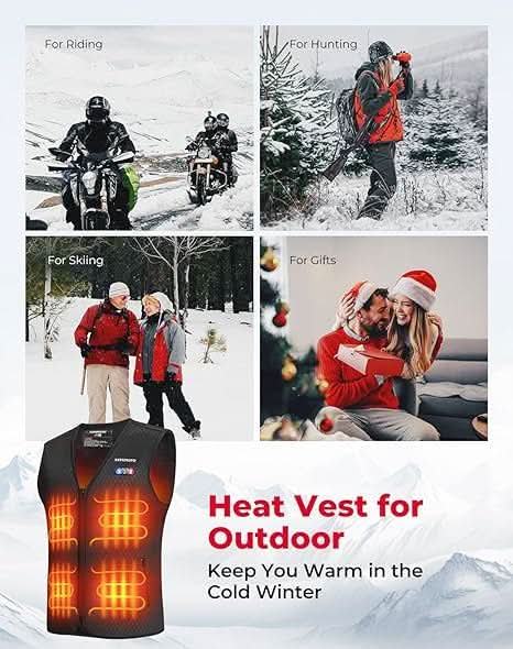 KEMIMOTO Heated Vest for Men with Battery Pack Included