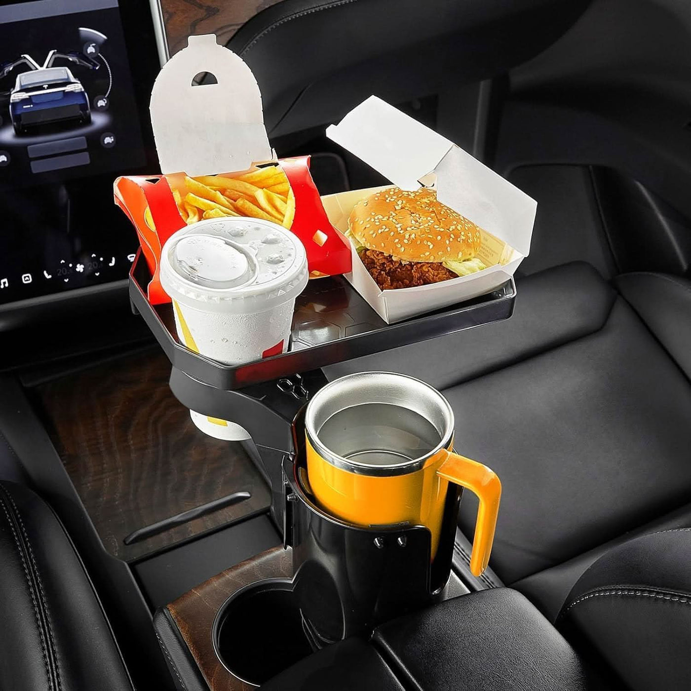 JOYTUTUS Cup Holder Tray, fit in 2.75-3.25 inch Car Holder