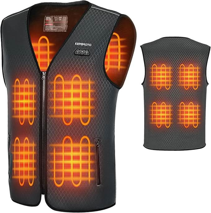 KEMIMOTO Winter Warming Heating Vest, BATTERY NOT INCLUDED