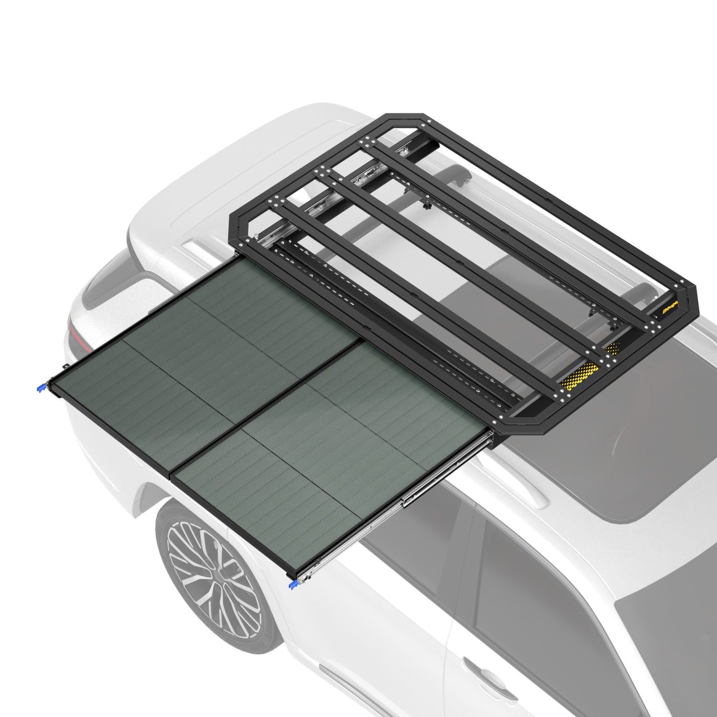 BougeRV Modular Roof Rack Platform with Slidable Solar Panel Bracket