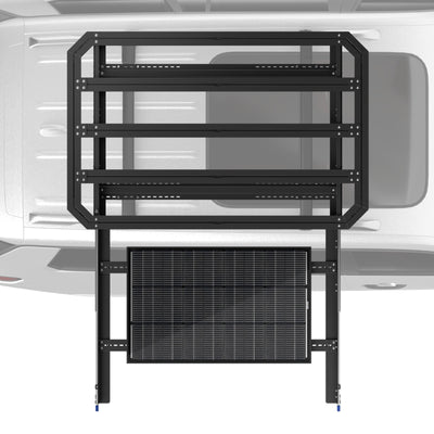 BougeRV Modular Roof Rack Platform with Slidable Solar Panel Bracket