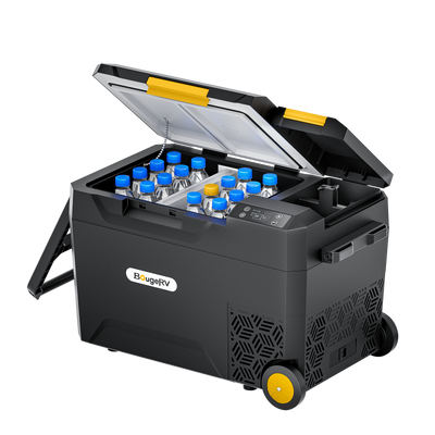 BougeRV CRX2 31QT Battery Powered Insulated Dual-Zone Portable Fridge