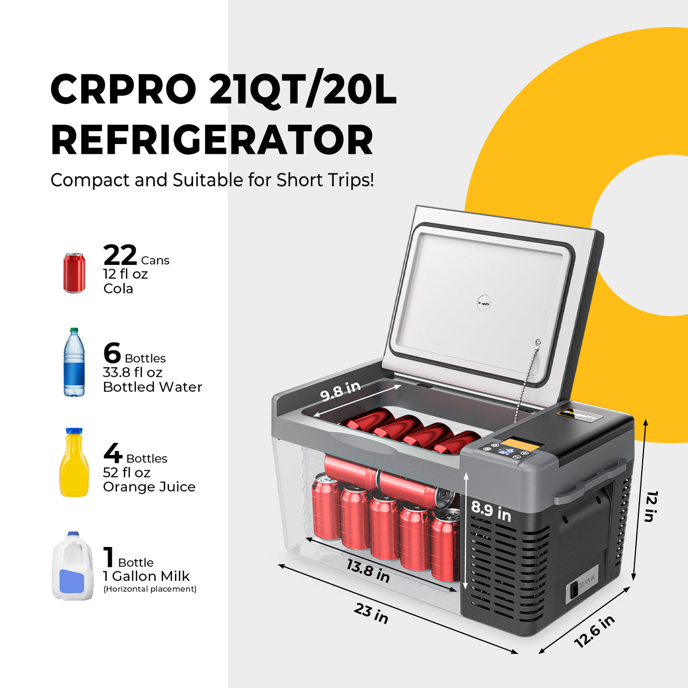 capacity of crpro20 fridge