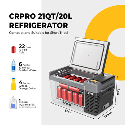 capacity of crpro20 fridge