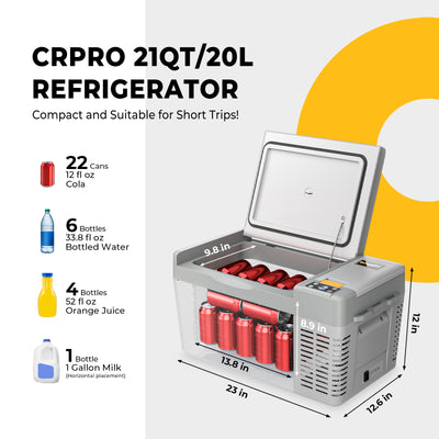 capacity of crpro20 fridge