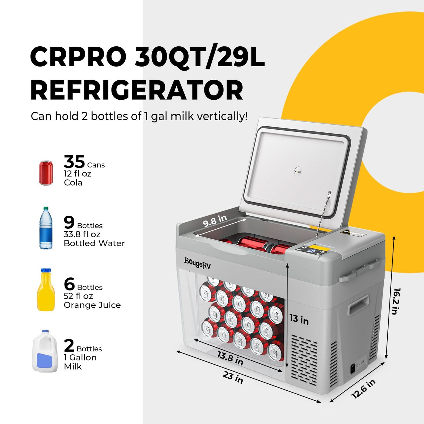 capacity of crpro30 fridge