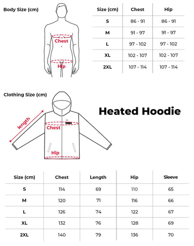 KEMIMOTO Heated Hoodie with 12V Battery Pack