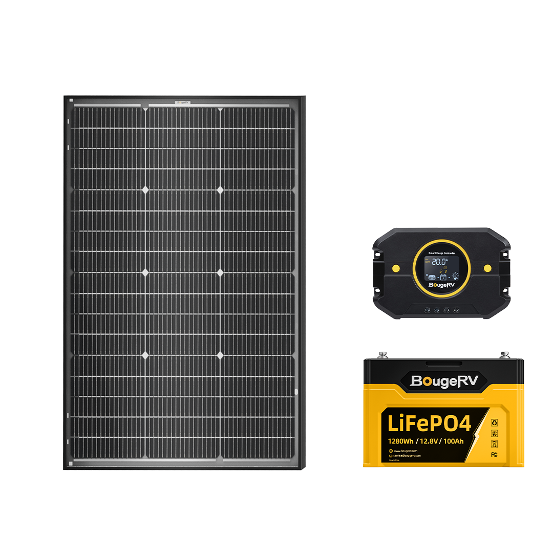 BougeRV 100 Watt TOPCon Bifacial Farm Solar Kit