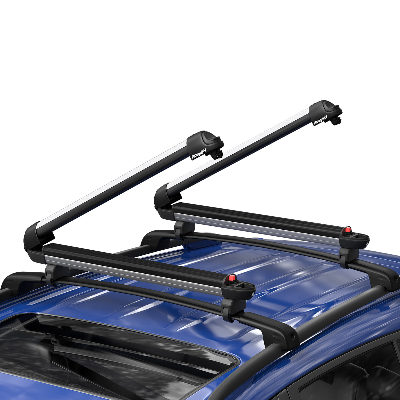 BougeRV 28'' Ski & Snowboard Racks with Anti-Theft Lock Sliver