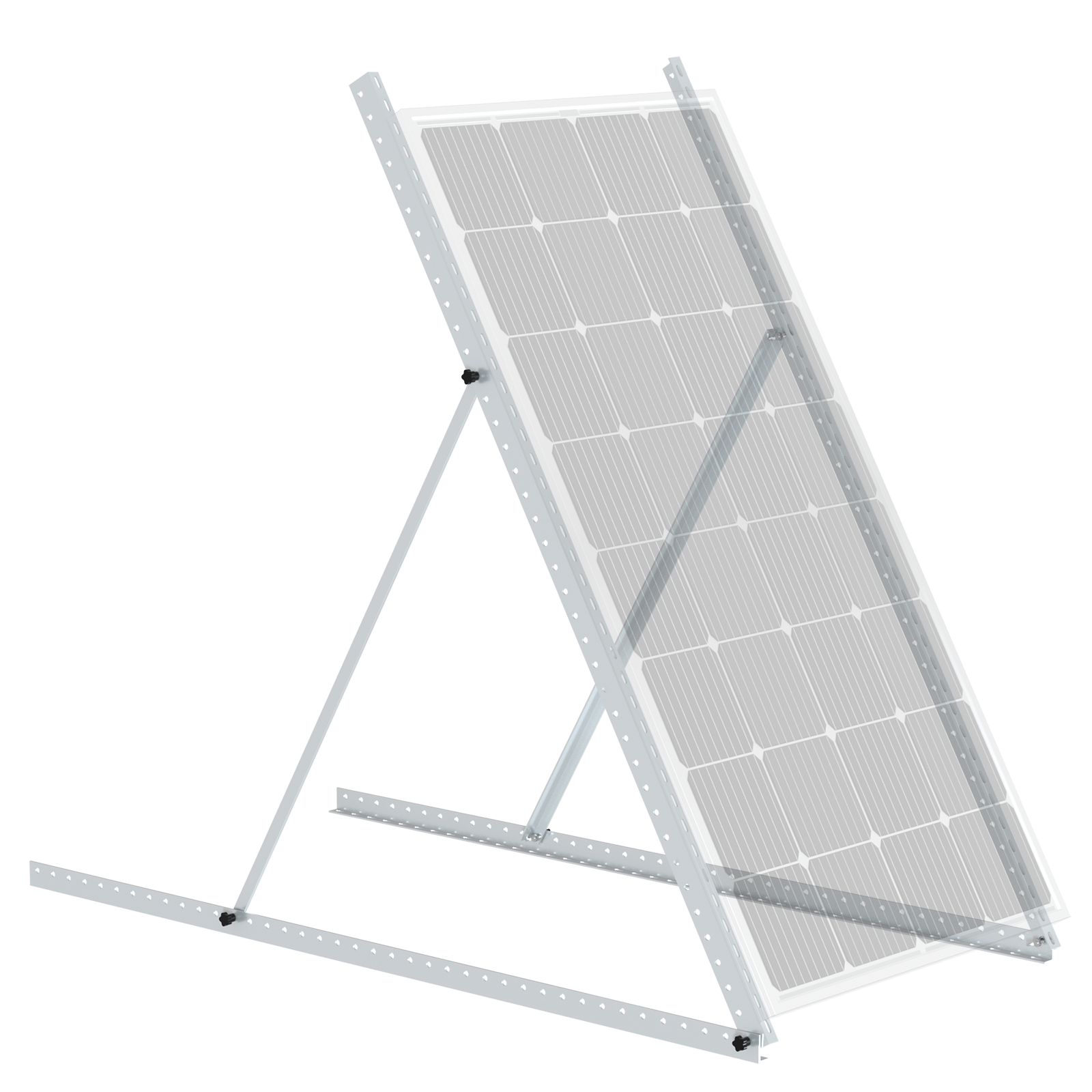 58 in Adjustable Solar Panel Tilt Mount Brackets with Foldable Tilt Legs