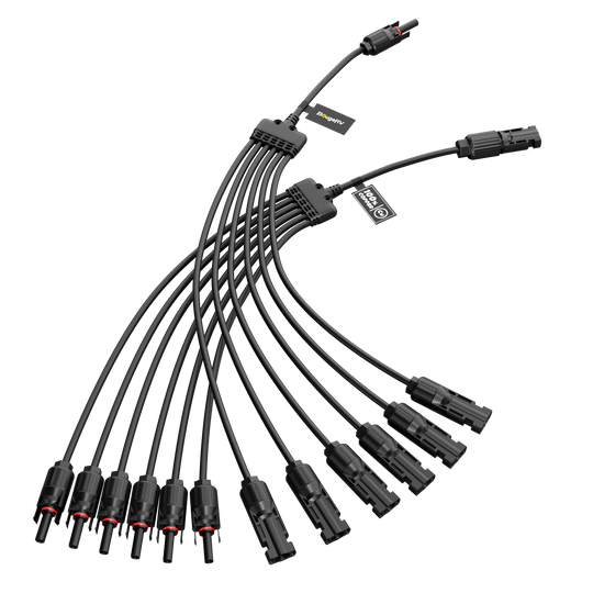 BougeRV Solar Panel Parallel Connectors 1 to 6 Solar Cable Wire