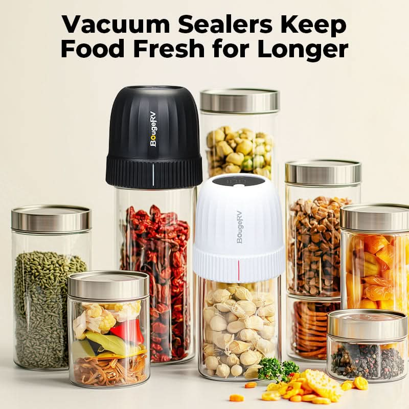 BougeRV Auto Stop Mason Jar Vacuum Sealer Kit