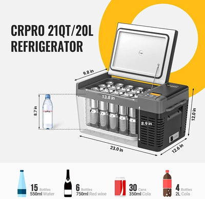 CRPRO30 30 Quart 12V Portable Car Fridge Kit