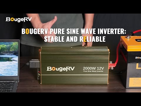 BougeRV 2000W 12V Pure Sine Wave Inverter with Bluetooth