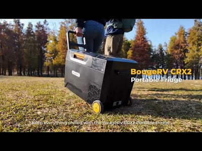 BougeRV CRX2 31QT Battery Powered Insulated Dual-Zone Portable Fridge