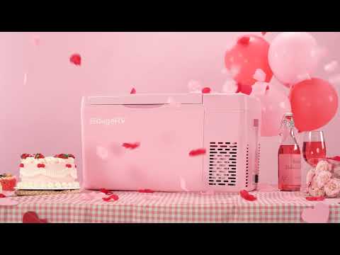 BougeRV 12V 23 Quart Colorful Pink Portable Fridge