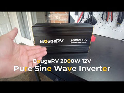 BougeRV 2000W 12V Pure Sine Wave Inverter with Bluetooth