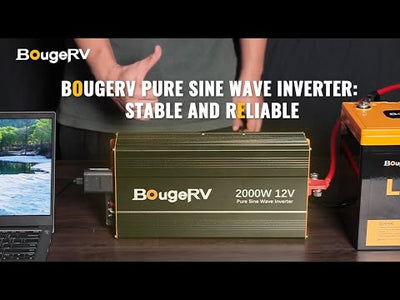 BougeRV 3000W 12V Pure Sine Wave Inverter with Bluetooth