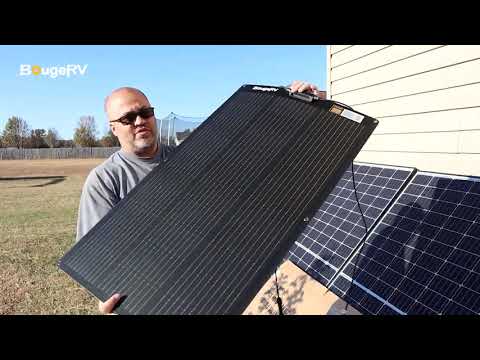 BougeRV Arch 200 Watt Fiberglass Flexible Curved Solar Panel