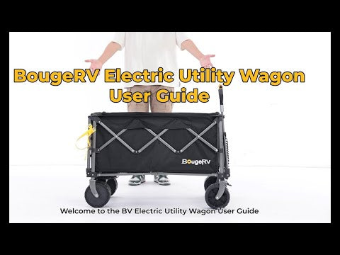 BougeRV Electric Foldable Utility Camping Wagon with Power Bank