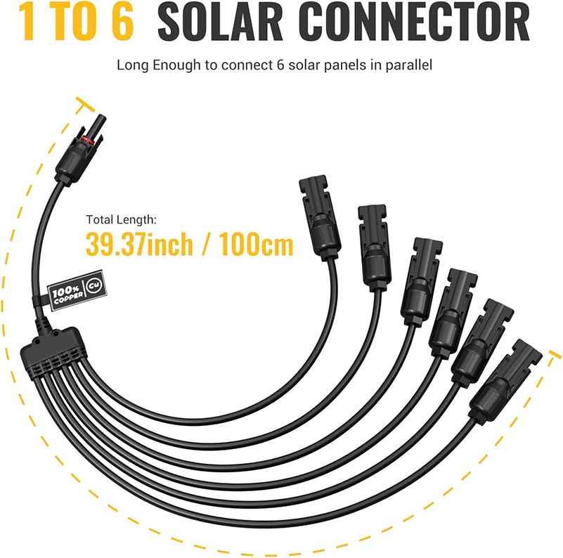 Connettore plug-in PN1 MC4 Y Set cavo solare da 4-6 mm